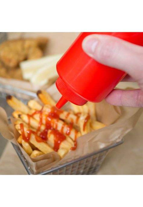 Botella 8 Oz. P/Dispensar Salsa Manual Roja-1