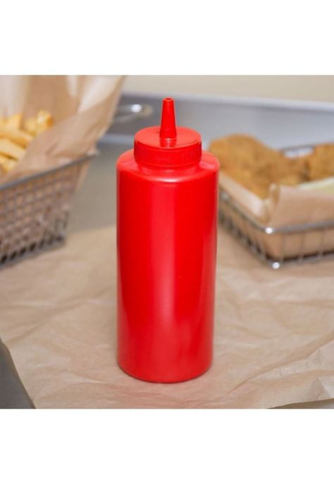 Botella 8 Oz. P/Dispensar Salsa Manual Roja-2