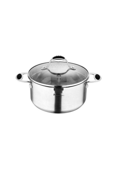 CACEROLA ACERO INOX CON TAPA VIDRIO 20X10 CM-0