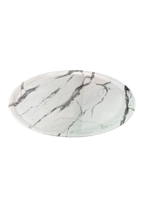 TABLA REDONDA MELAMINA 35 CM MARMOL BLANCO-0