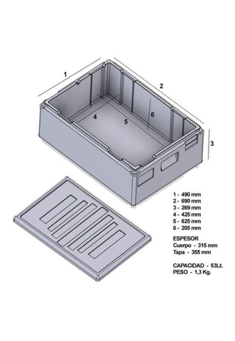 Contenedor Isotermico Epp 60X40 X 20 Cms-6