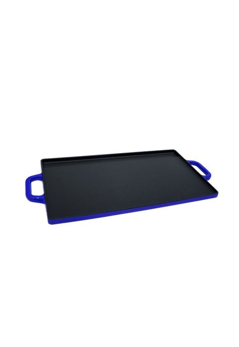 PLANCHA REVERSIBLE HIERRO AZUL 50x23.5x1.6 cm-0
