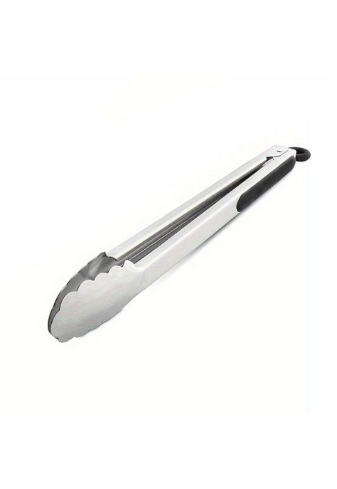 PINZA DE ACERO INOXIDABLE 30CM MANGO SILICONA-0