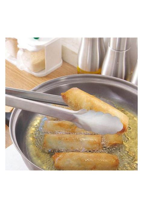 PINZA DE ACERO INOXIDABLE 30CM MANGO SILICONA-1