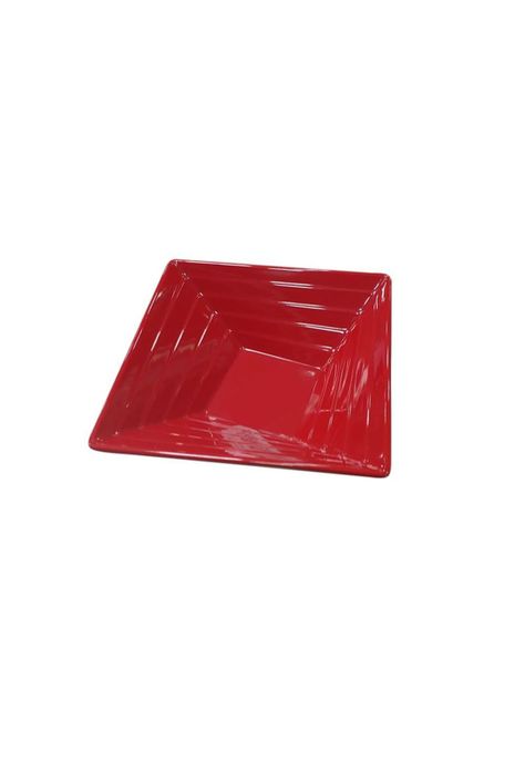 Set De 4 Bowl Cuadrado Melamina 15 Cm. Rojo-0