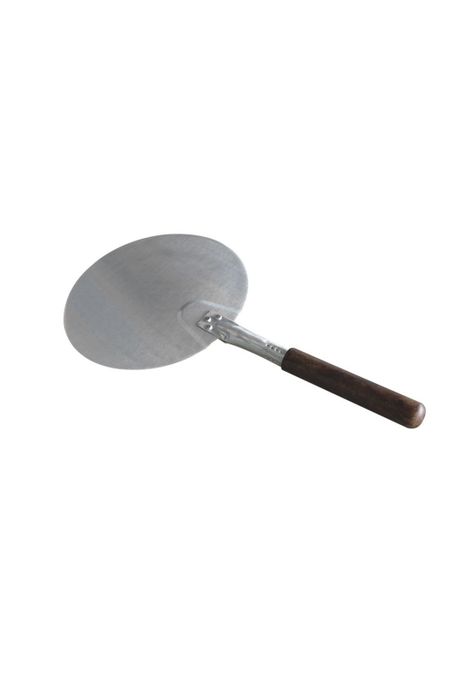 PALA PIZZA REDONDA 30 CM. ACERO INOX CON MANGO 23 CM-2