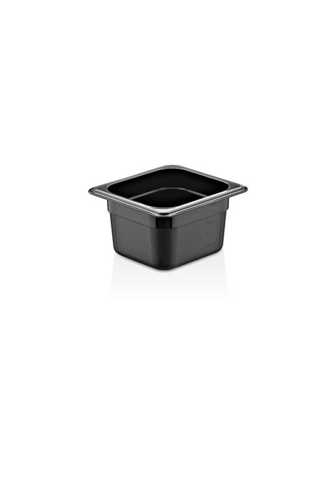CONTENEDOR POLICARBONATO NEGRO 1/6x10 cm-0