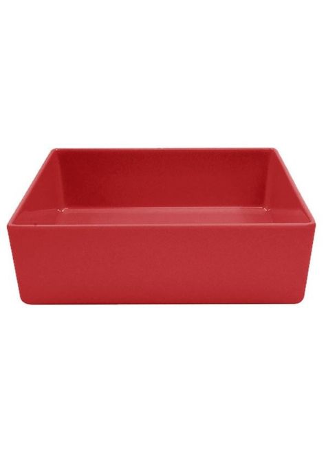 RECIPIENTE ROJO  25X25X7.6CM.-0