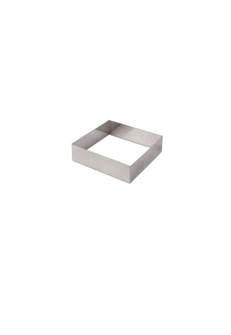 MOLDE CUADRADO ACERO INOX 10 x 10 x 4 cm-0