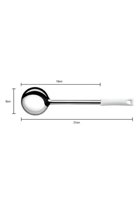 CUCHARON ACERO INOX 65 ML MANGO BLANCO DURAFIO-2