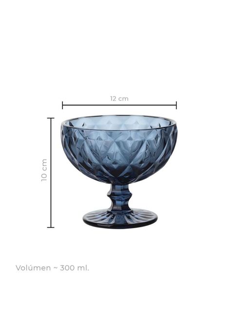 Set 6 Copas Helado Azul 300ml Imahe-2