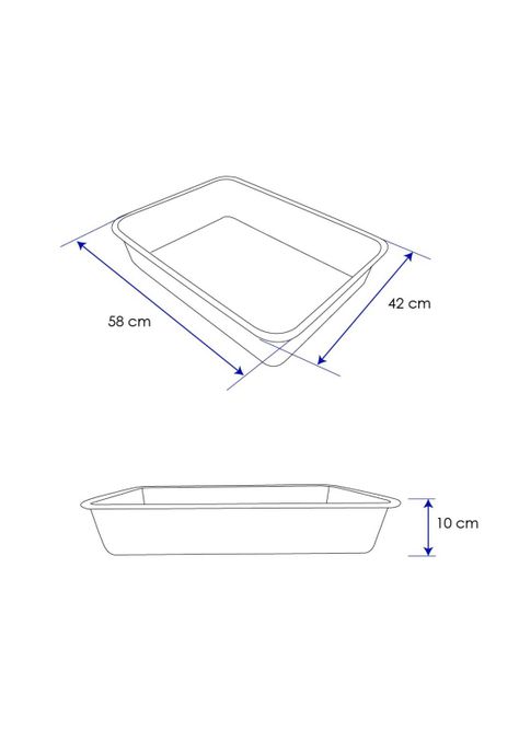 AZAFATE ACERO INOX MED. 58 x 42 x 10 CM-5