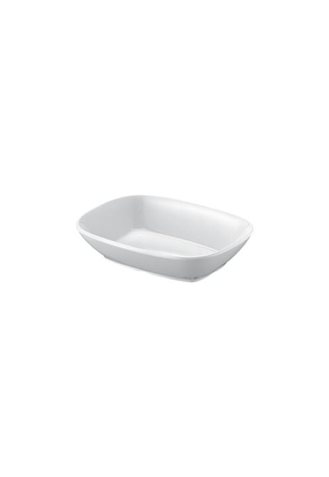 SET DE 6 POCILLOS DE MELAMINA RECTANGULAR BLANCO 12 X 9 X3 C-1
