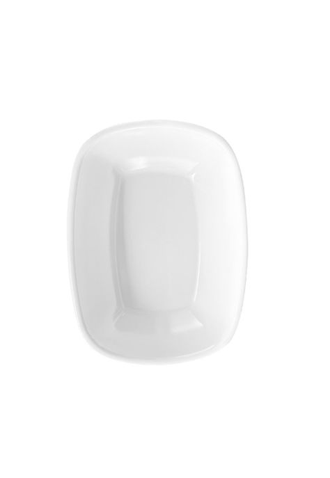 SET DE 6 POCILLOS DE MELAMINA RECTANGULAR BLANCO 12 X 9 X3 C-2