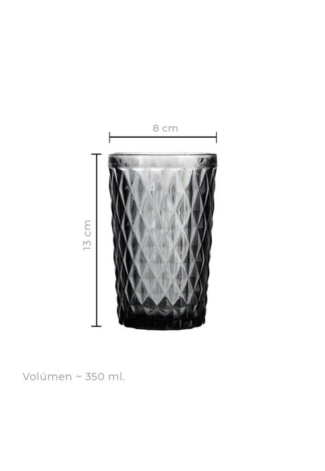 Set 6 Vasos Gris 350ml Imahe-2