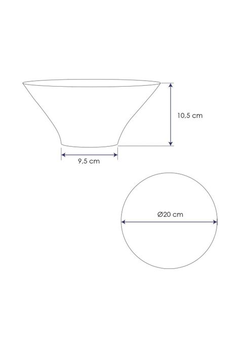 Set De 2 Bowl Redondo Melamina 20 Cm. Blanco-2