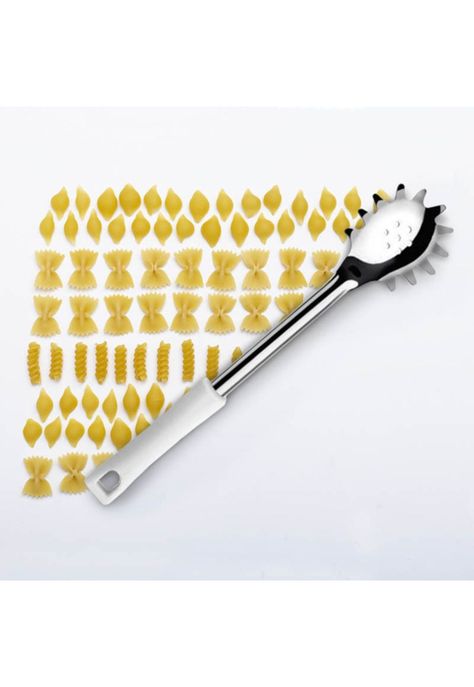 CUCHARA PASTA ACERO INOX 43CM MANGO BLANCO-2