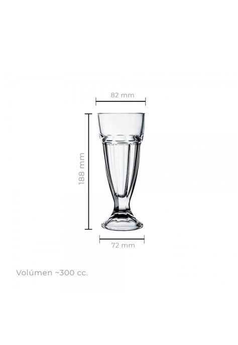 Set De 6 Copa Vidrio Ice Tea Postre Helado 107 Mm.-2