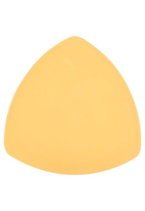 PLATO TRIANGULAR MELAMINA AMARILLO 30 cm-0
