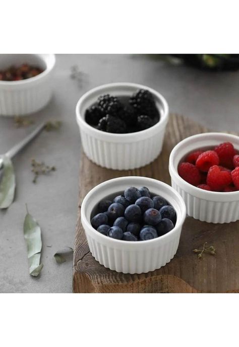 SET DE 12 POCILLO RAMEKIN ACANALADO PORCELANA 5X3CM TOWER-1