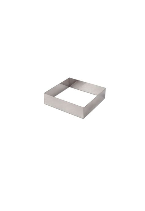MOLDE CUADRADO ACERO INOX 14 x 14 x 4 cm-0