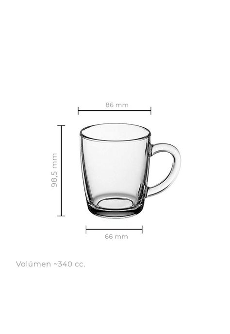 Set De 6 Tazon De Vidrio 350 Cc.-2