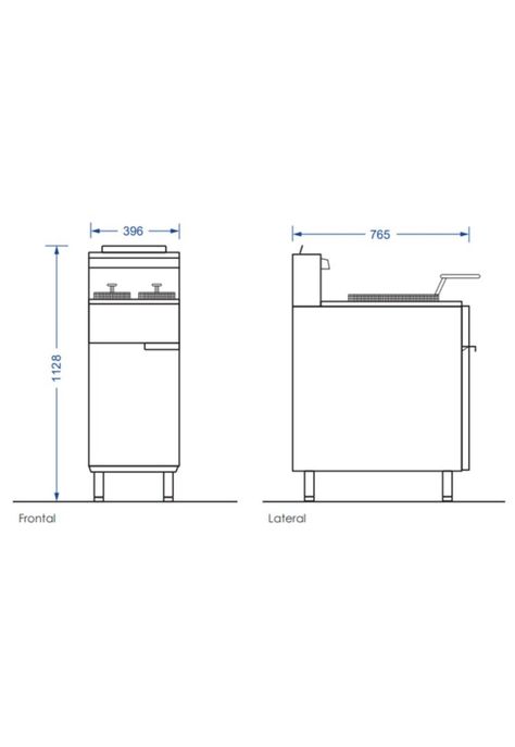 FREIDORA A GAS 22 LITROS MODELO ATFS-50-7