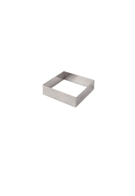 MOLDE CUADRADO ACERO INOX 8 x 8 x 4 cm-0