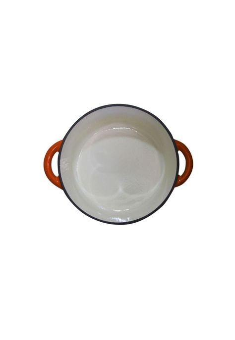 Olla Hierro Fundido Redonda Naranja 36x29x12.5 Cm-3