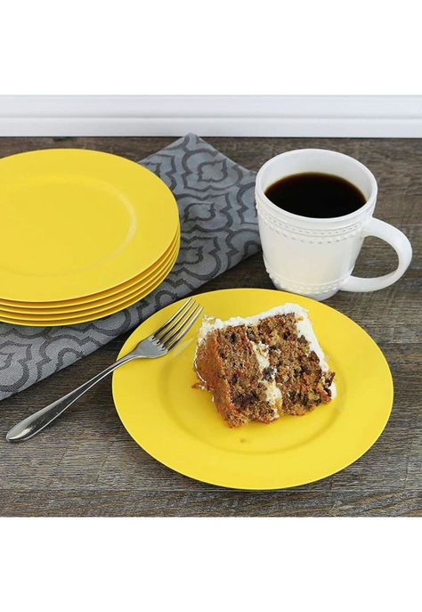 Set De 6 Plato Pc Amarillo 19 Cm-1