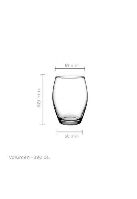 Set De 6 Vaso De Whisky 390 Cc. Linea Monte Carlo-3