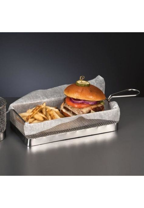 CANASTO EXHIBICIÓN FRITURA RECTANGULAR ACERO INOX-1