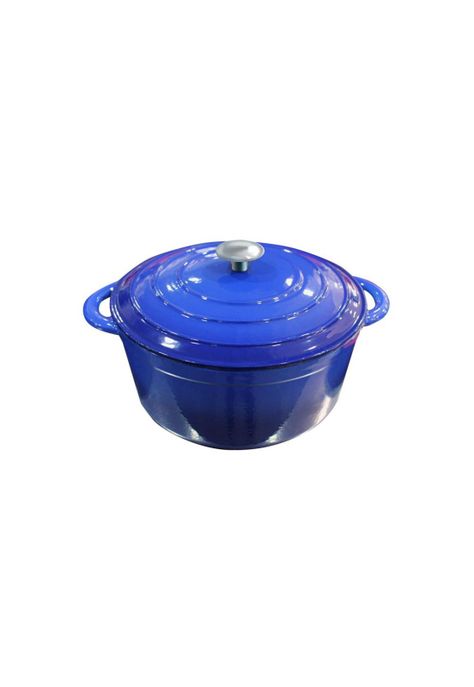OLLA HIERRO FUNDIDO REDONDA AZUL 36x29x12.5 cm-0