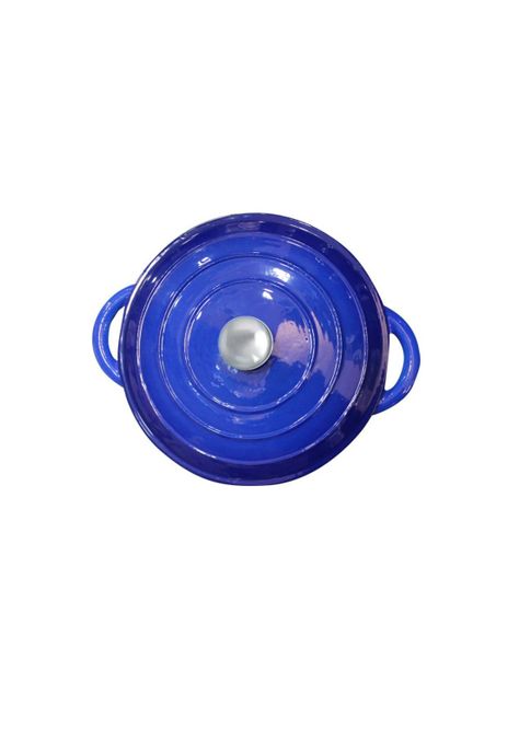 OLLA HIERRO FUNDIDO REDONDA AZUL 36x29x12.5 cm-2