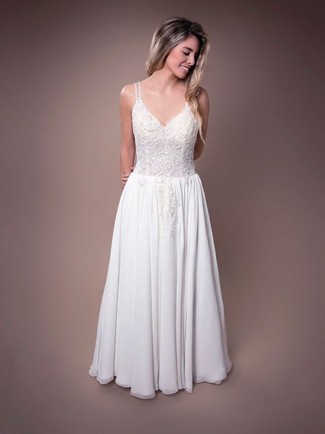 Vestido de Novia Belén falda de Chifón-2