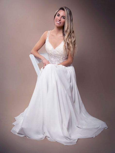 Vestido de Novia Belén falda de Chifón-3