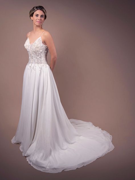Vestido de Novia Alma falda de Chifón-0