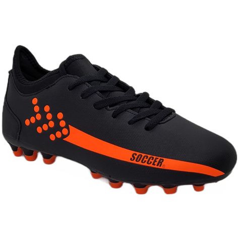 Zapatillas Soccer De Fútbol Black/Orange Adulto SPS-4-0