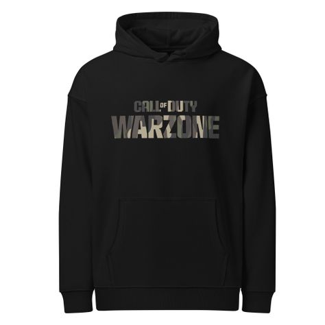 Polerón Gamer Call Of Duty Warzone Negro Con Capucha-0