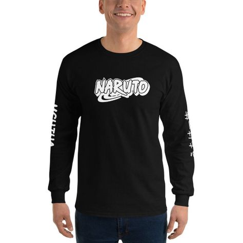Polera Manga Larga Naruto Uchiha Anime Estampada-0
