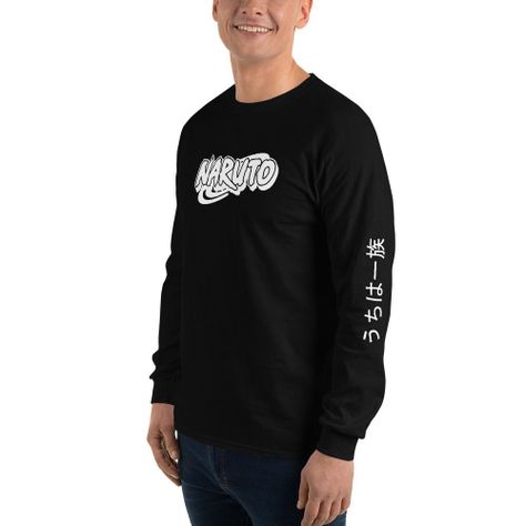 Polera Manga Larga Naruto Uchiha Anime Estampada-2