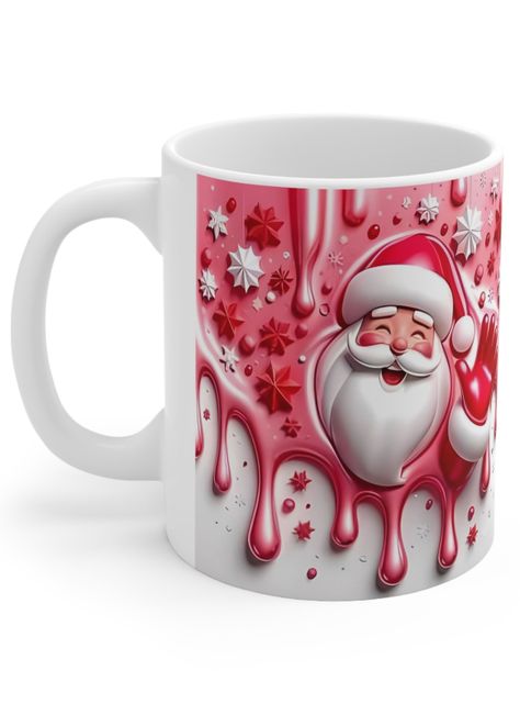 Tazón Navidad Viejito Pascuero Sublimado 3d 325ml-0