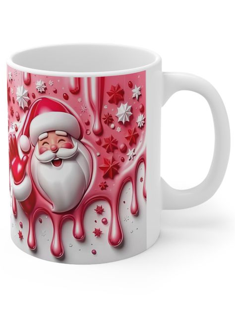 Tazón Navidad Viejito Pascuero Sublimado 3d 325ml-1