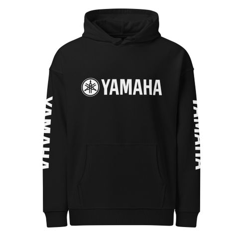 Polerón Yamaha Negro Estampado Unisex Anci Studio-0