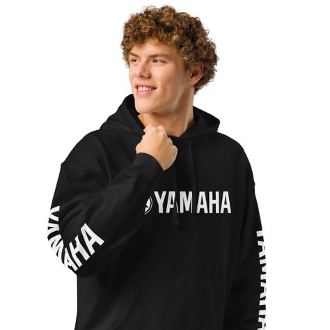 Polerón Yamaha Negro Estampado Unisex Anci Studio-4