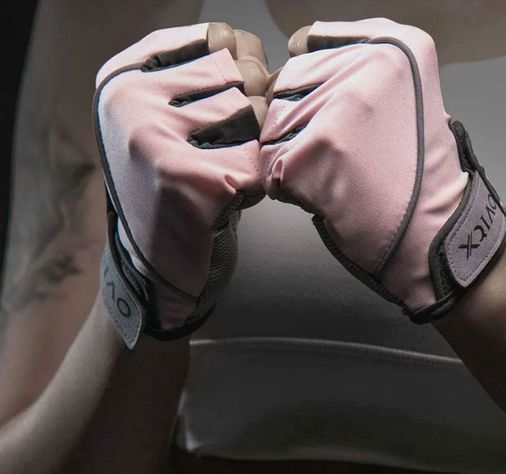 Guantes de Entrenamiento  medio dedo Microfibra Rosado OVICX-2