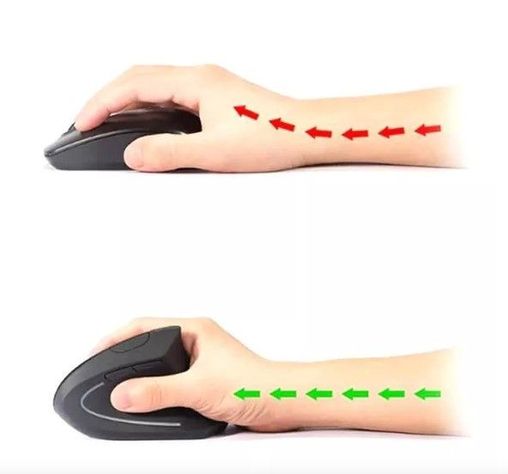 Mouse Vertical Ergonómico Inalámbrico Negro-4