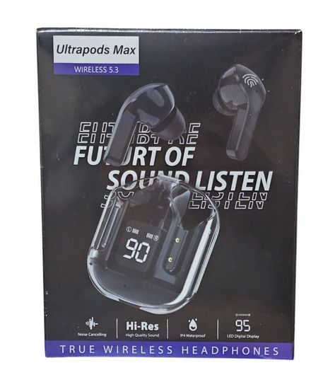 Audífonos Ultrapods Pantalla Led Digital Wireless 5.3-3