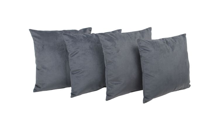 Set 4 Cojines Felpa de 40x40 Petroleo-0