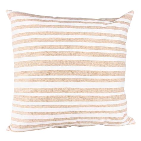 Set 2 cojines Lona Española Rayas 50x50 BEIGE-1